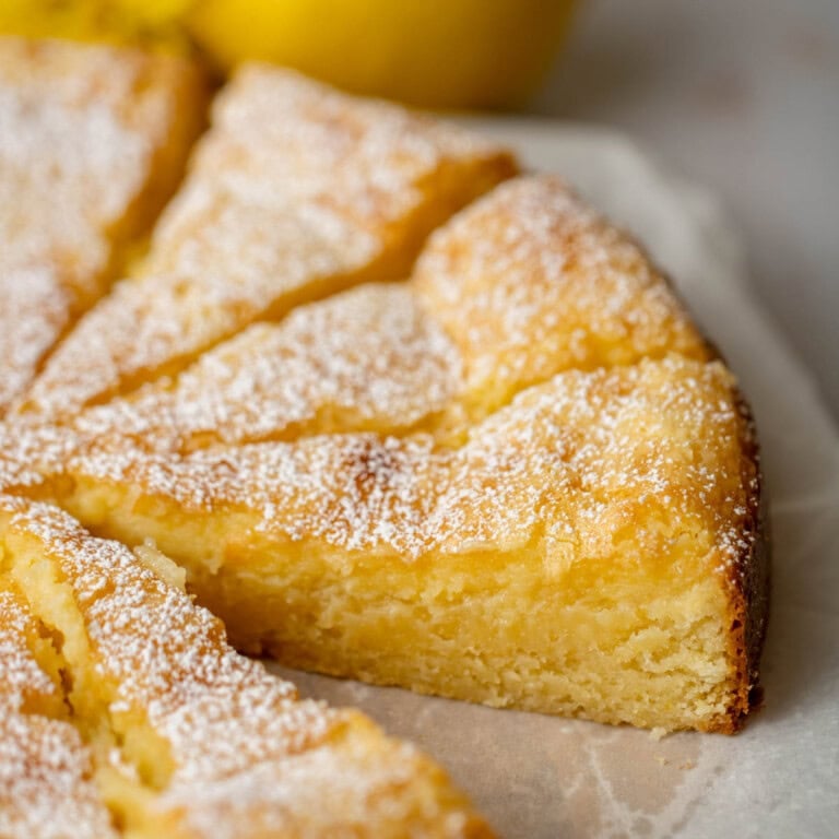 slices of lemon butter cake
