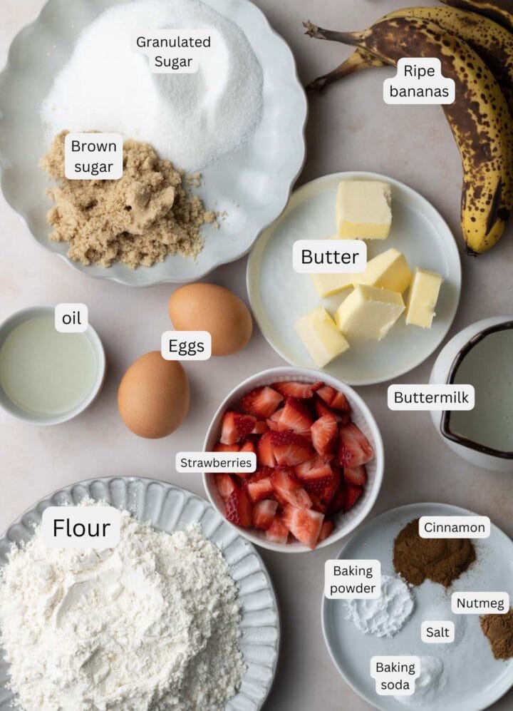 strawberry banana cake ingredients