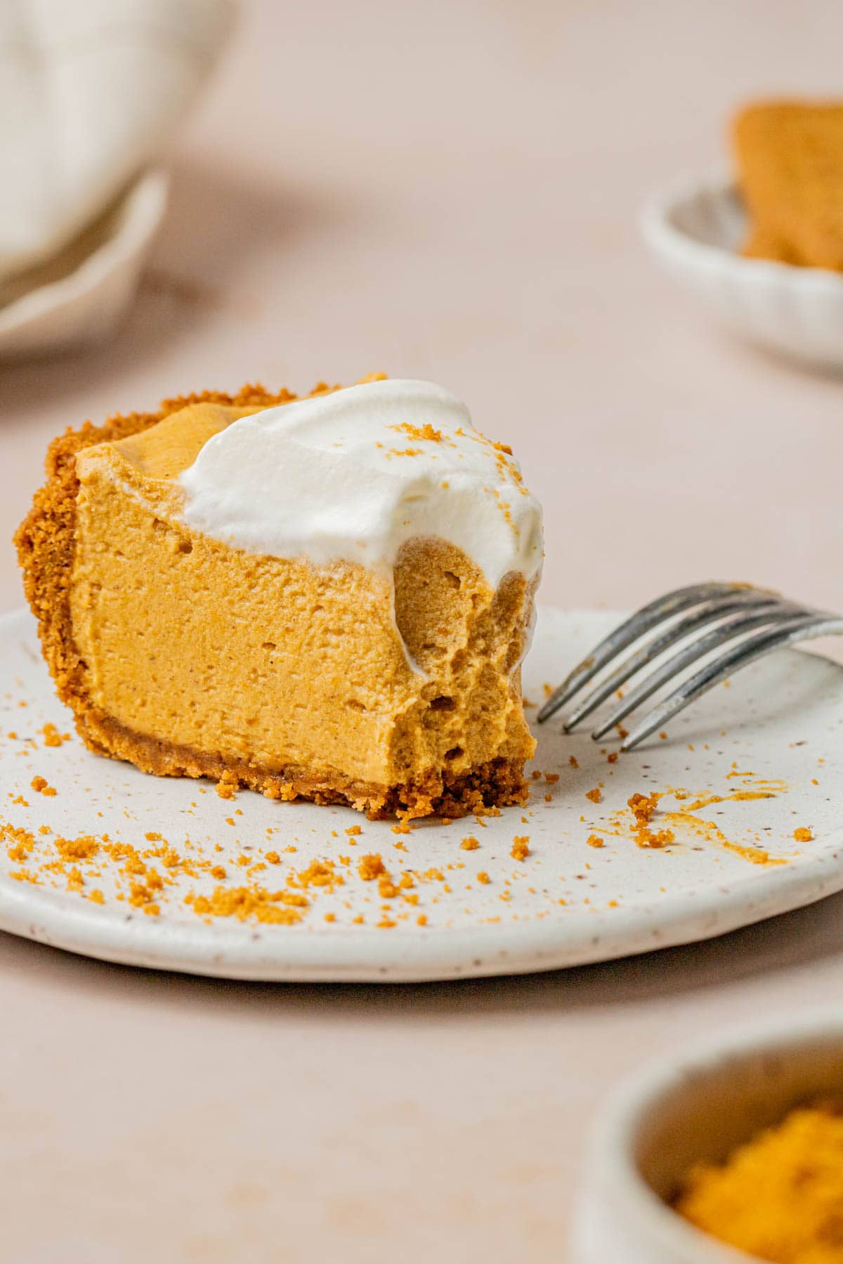 bite taken out of pie piece