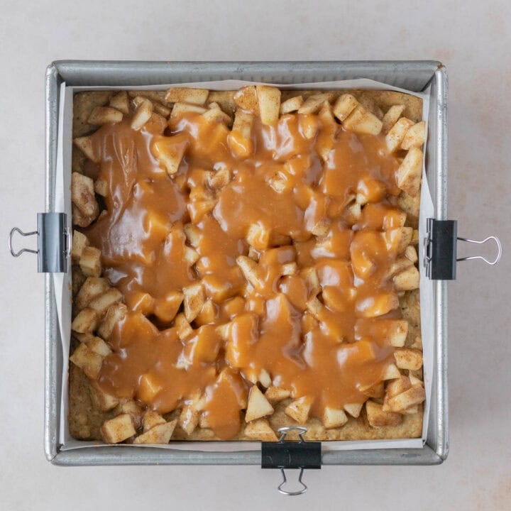 drizzle the salted caramel sauce