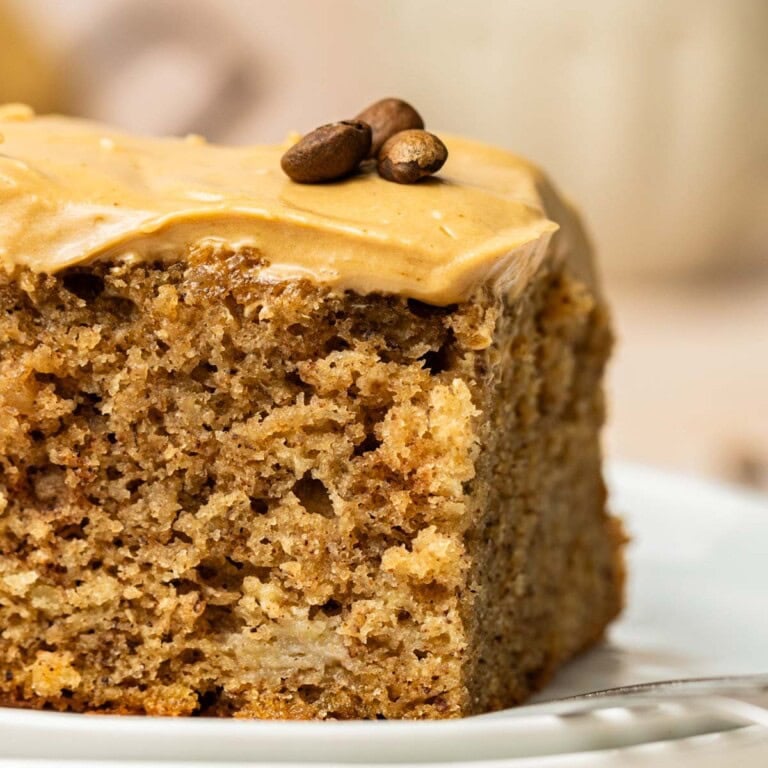 Brown butter banana cake with espresso cream cheese frosting