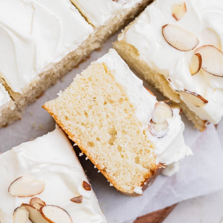 vanilla almond cake featured