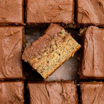 Banana Cake with Chocolate Frosting
