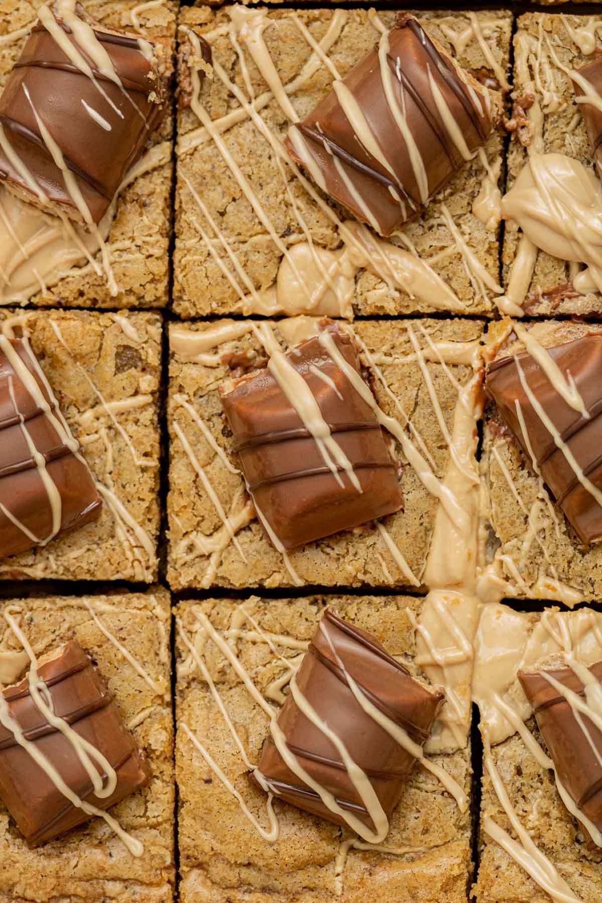 blondies with hazelnut spread