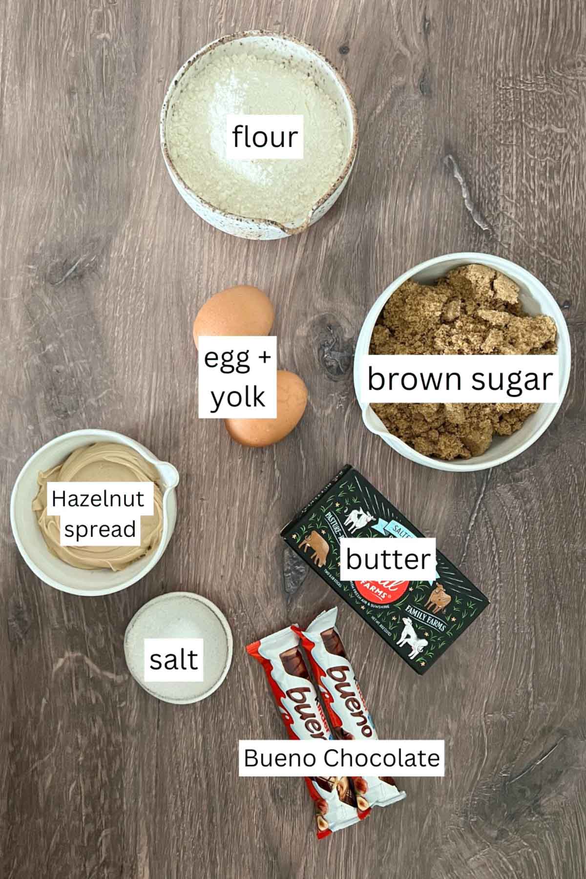 kinder bueno blondies ingredients