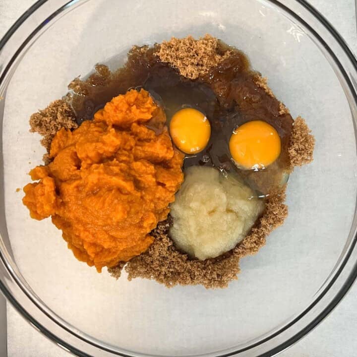 combine all the wet ingredients in a bowl